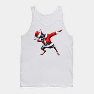 Christmas Doberman Pinscher Dog Dabbing Dance Tank Top